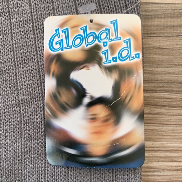 Knit Sweater Boys By Global ID small  8-10 Dress Dressy Sporty Grey New Vintage - Picture 4 of 5